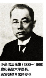 小泉信三先生（1888～1966）慶応義塾大学塾長、東宮御教育常時参与
